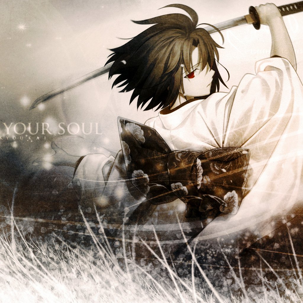 Обои обои, меч, аниме, самурай, wallpaper, sword, anime, samurai разрешение 1920x1080 Загрузить