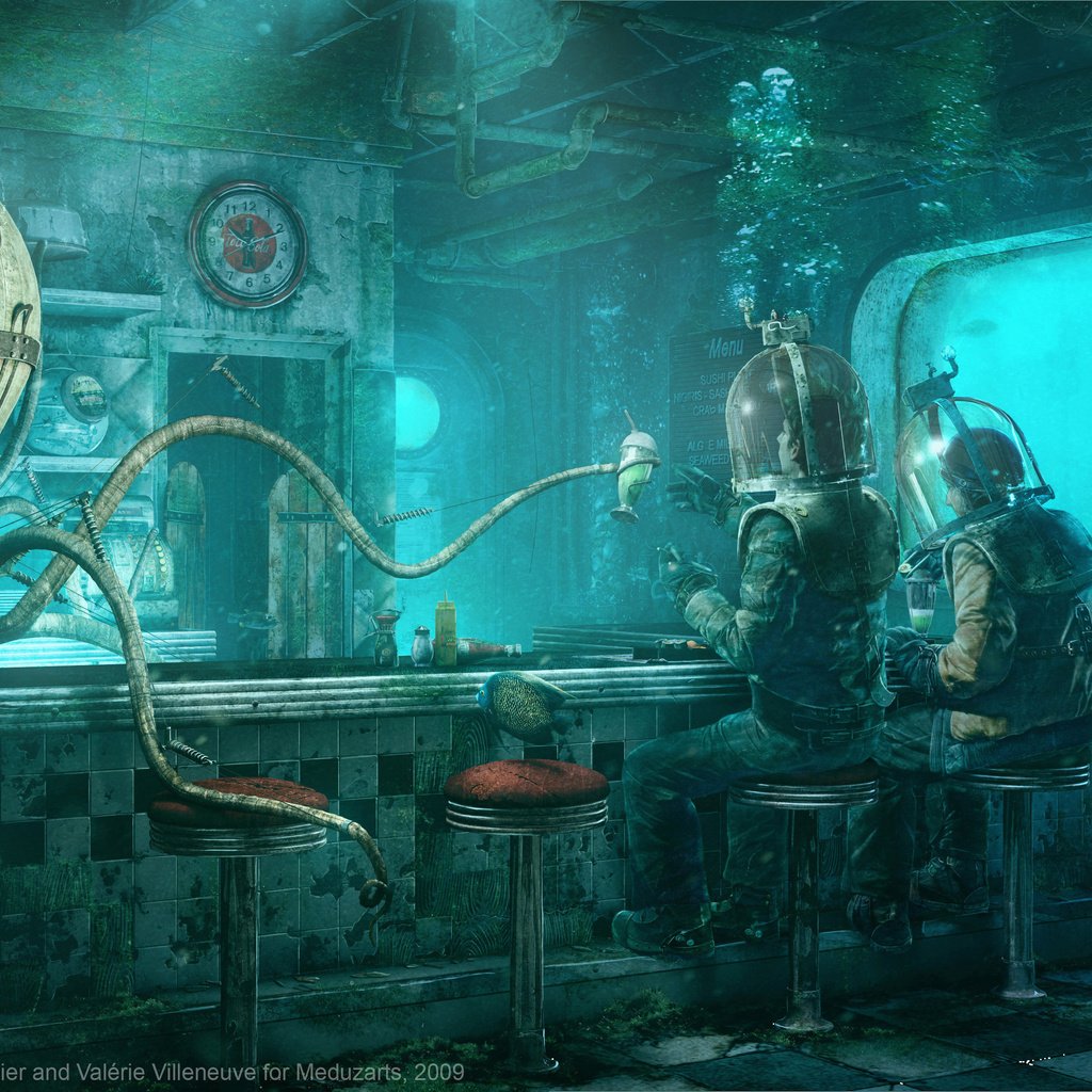 Обои осьминог, под водой, octopus diner, st__phan brisson, elise frappier, valerie villeneuve, водолазы, octopus, under water, divers разрешение 4088x2301 Загрузить