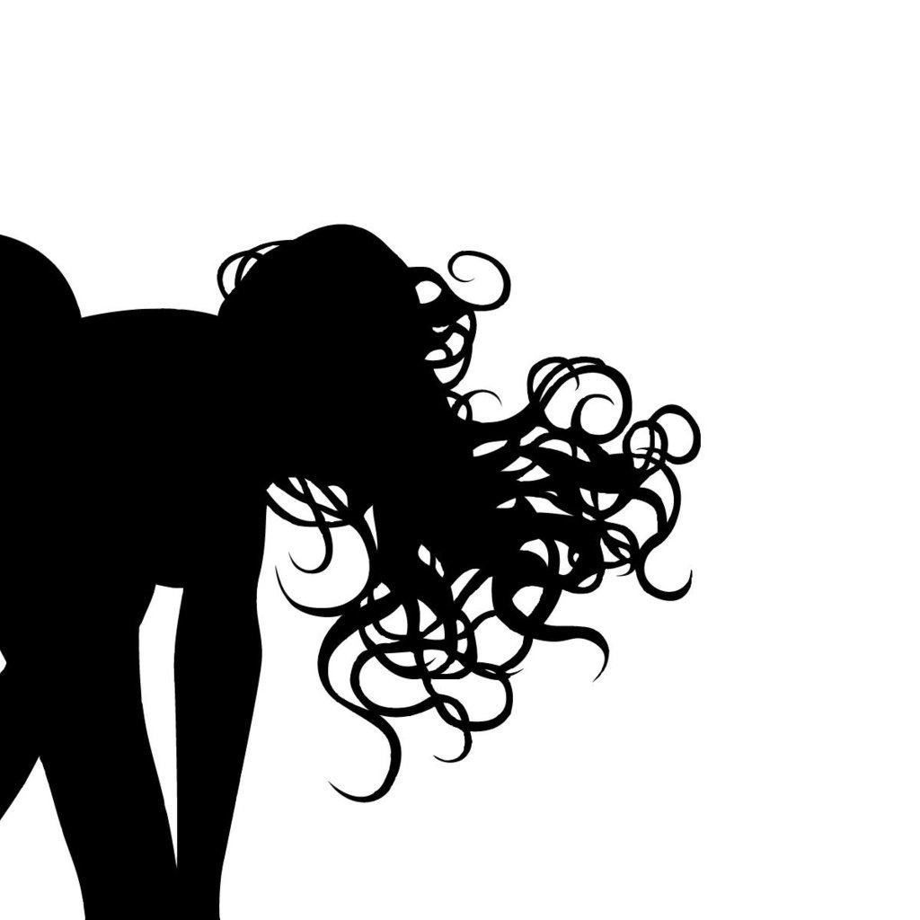 Обои волосы, силуэт, бабочки, hair, silhouette, butterfly разрешение 1920x1200 Загрузить