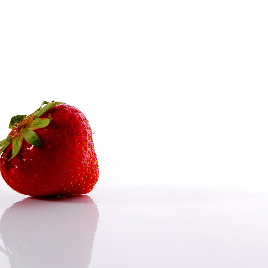 Обои клубника, белое, красное, strawberry, white, red разрешение 2560x1600 Загрузить