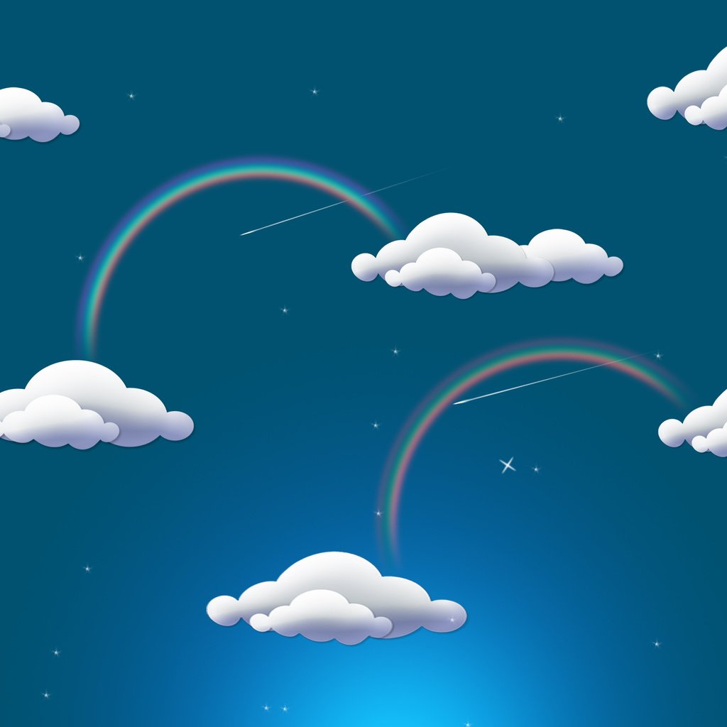 Обои облака, радуга, clouds, rainbow разрешение 2048x1535 Загрузить