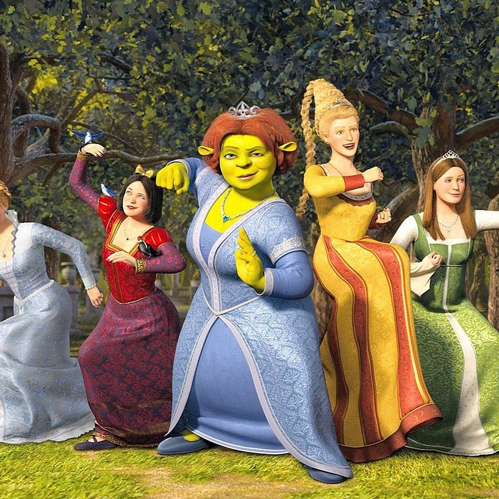 Обои банда, шрек, фиона, gang, shrek, fiona разрешение 1920x1080 Загрузить