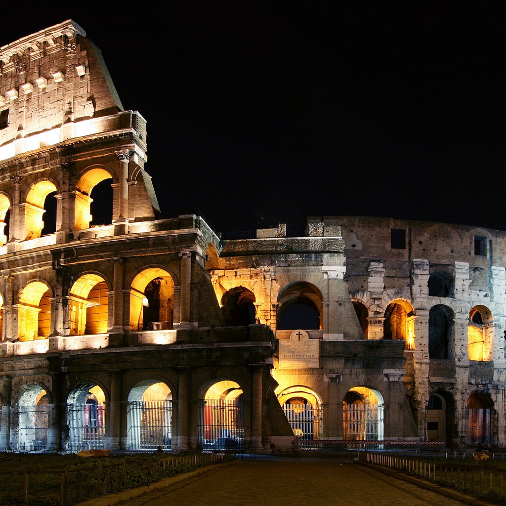 Обои ночь, италия, колизей, рим, night, italy, colosseum, rome разрешение 3216x2144 Загрузить