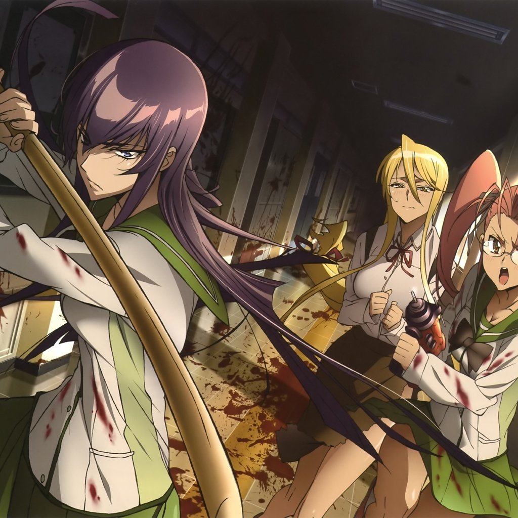 Обои highschool of the dead, sayeko busudzima, saya разрешение 3291x2388 Загрузить