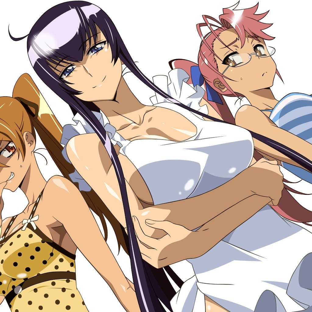 Обои девушка, highschool of the dead, tri, дощечка, fartuk, girl, plate разрешение 6434x4270 Загрузить