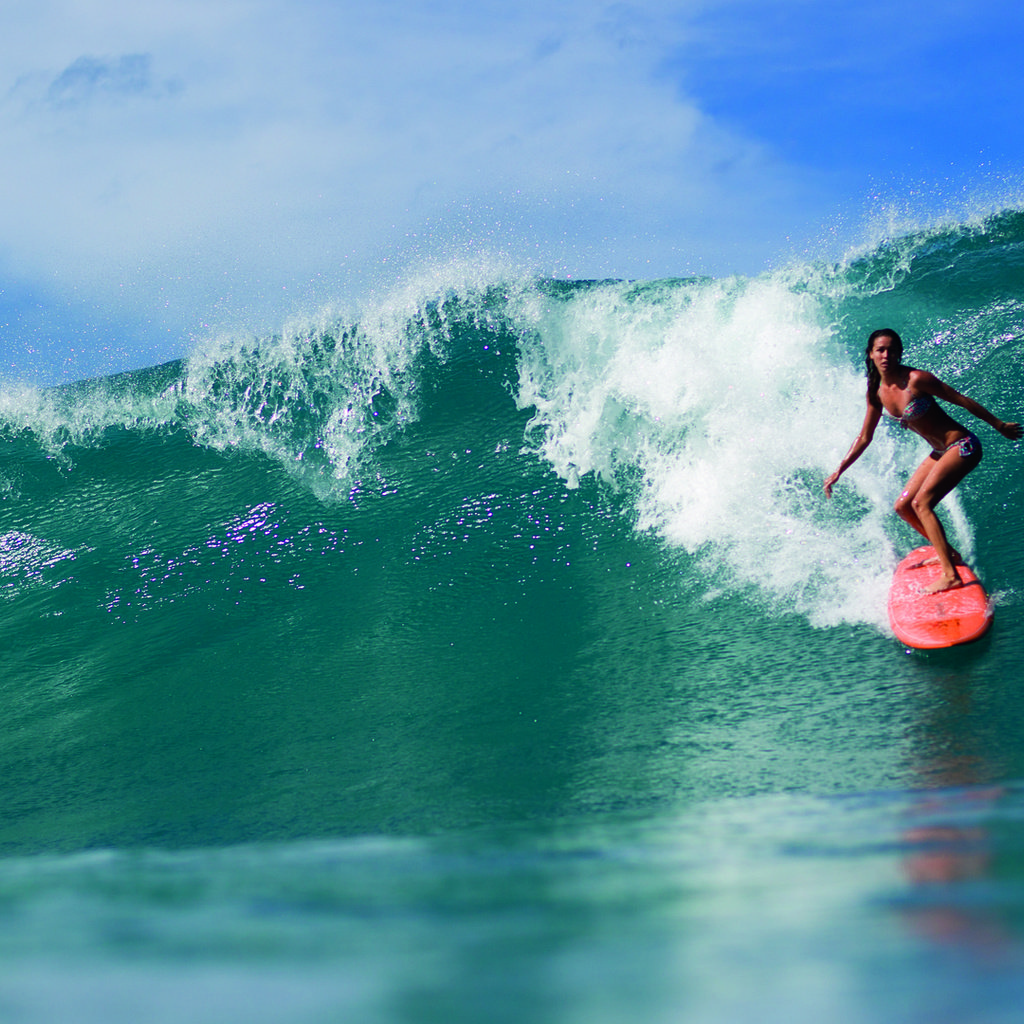 Обои девушка, серфинг, girl, surfing разрешение 1920x1080 Загрузить