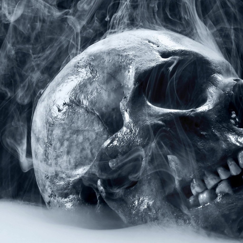 Обои дым, череп, smoke, skull разрешение 1920x1080 Загрузить