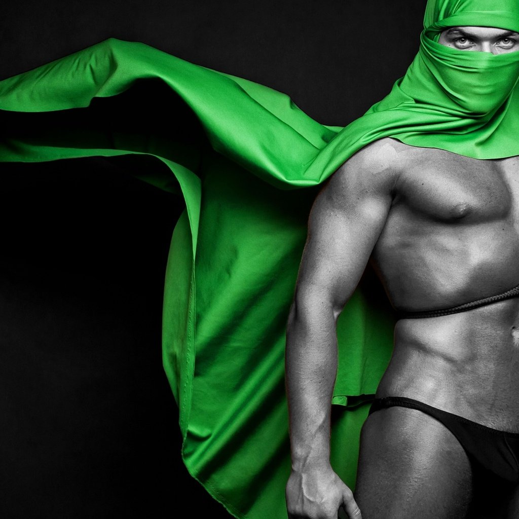 Обои зелёный, парень, фигура, платок, атлет, brawny male, green veil, green, guy, figure, shawl, athlete разрешение 1920x1080 Загрузить