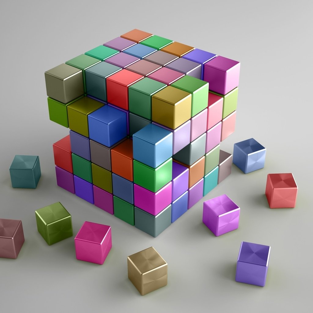 Разноцветные кубики