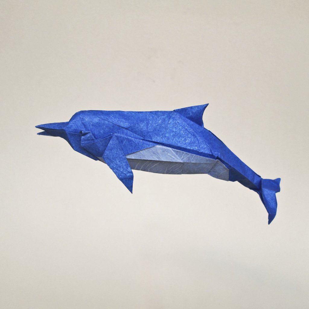 Обои оригами, дельфин, синий дельфин, origami, dolphin, blue dolphin разрешение 2731x2048 Загрузить