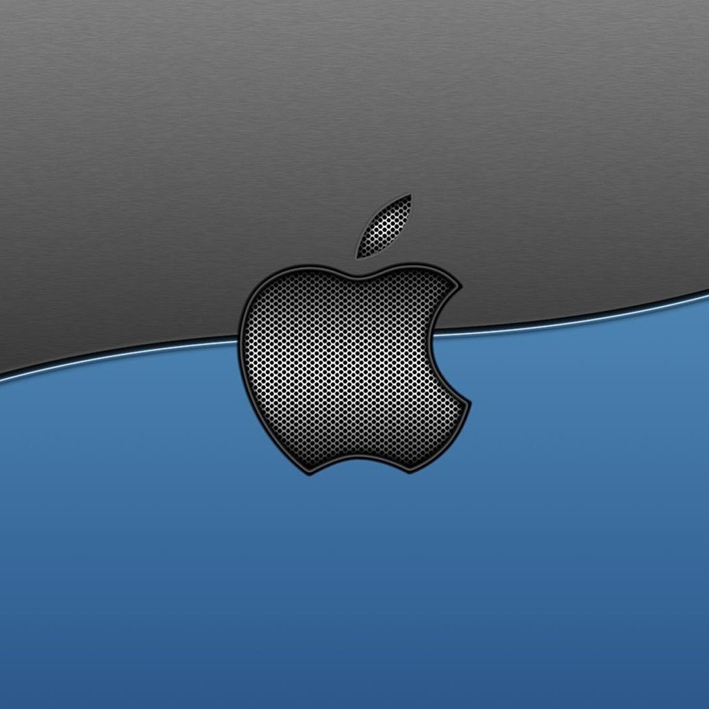 Обои текстура, серый, голубой, логотип, линия, компьютер, эппл, texture, grey, blue, logo, line, computer, apple разрешение 1920x1080 Загрузить