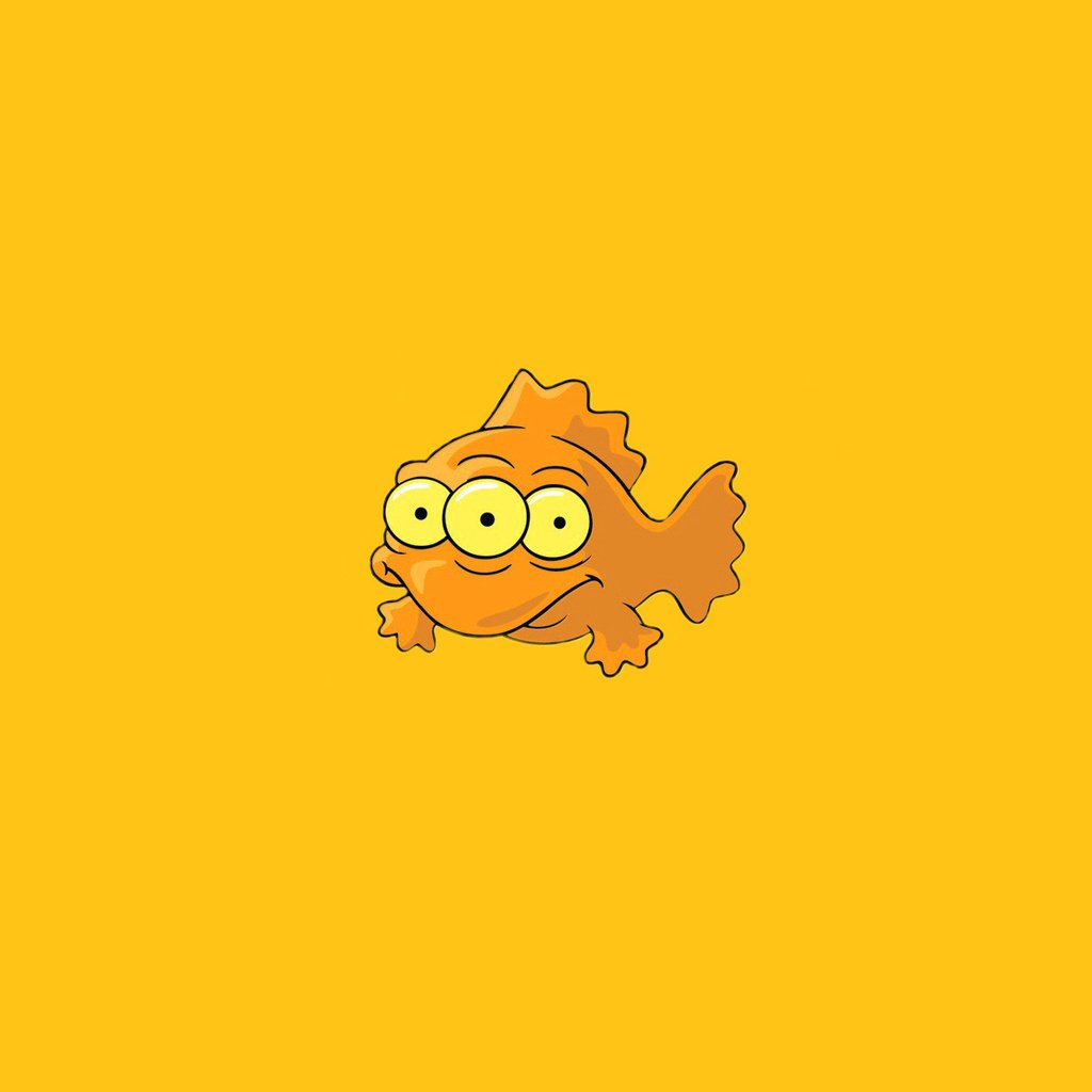 Обои минимализм, апельсин, рыба, симпсоны, simpsons, три глаза, minimalism, orange, fish, the simpsons, three eyes разрешение 1920x1200 Загрузить