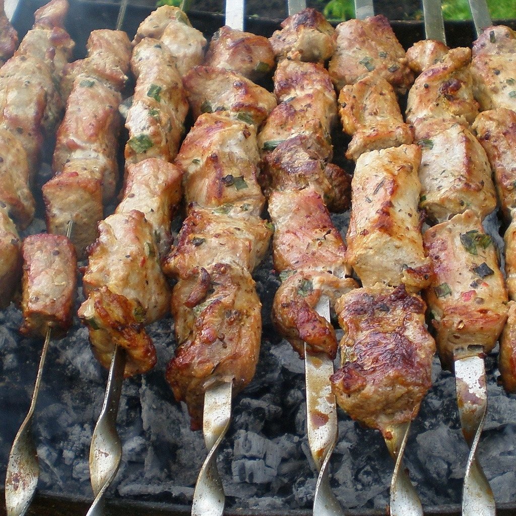 Обои мясо, шашлык, шампура, мангал, meat, kebab, skewers, grill разрешение 1920x1200 Загрузить