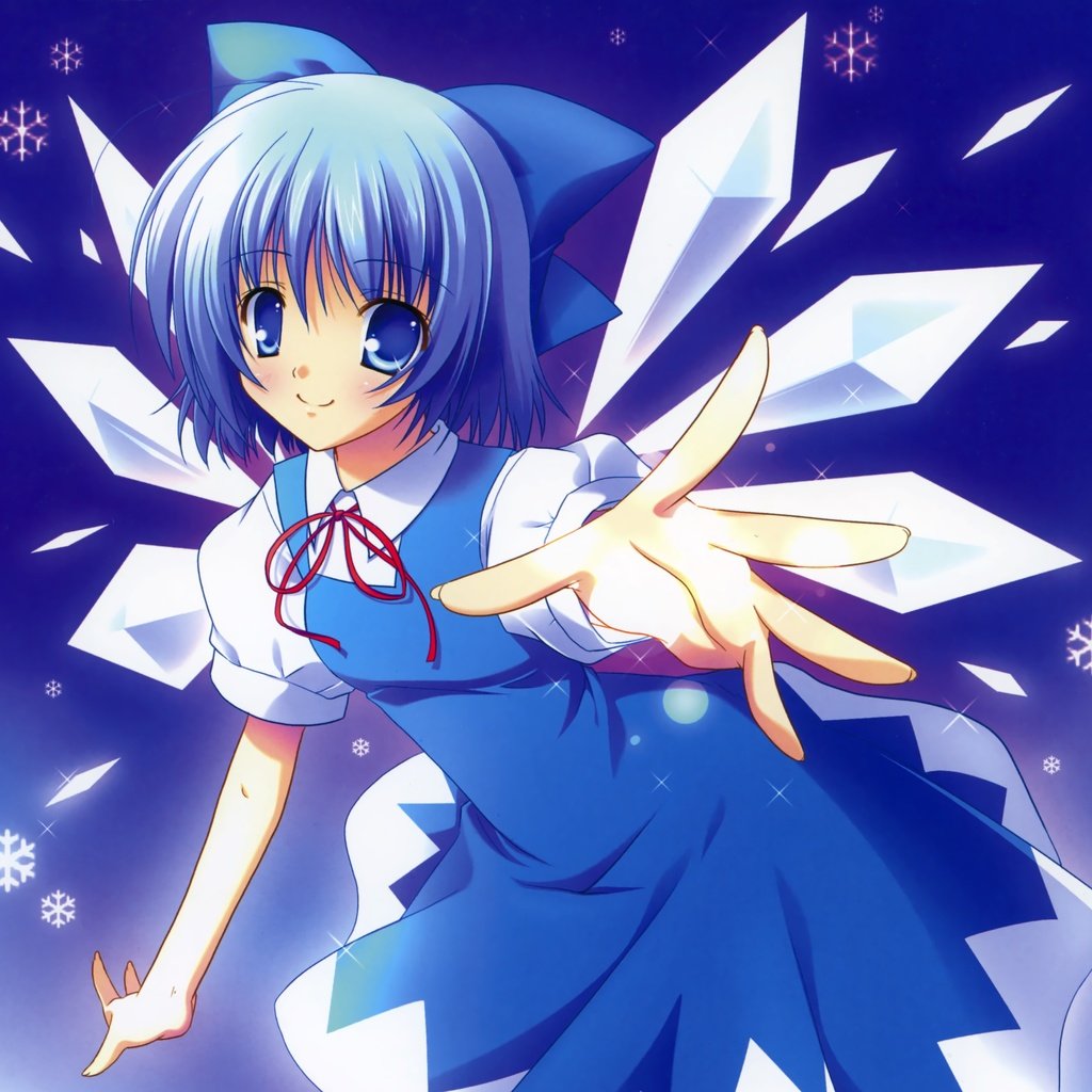 Обои смайл, cirno, голубое платье, аниме девочка, тохо, smile, blue dress, anime girl, touhou разрешение 3272x2856 Загрузить