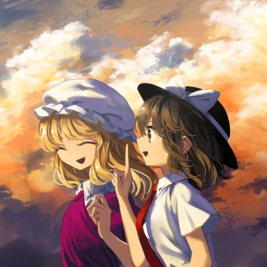 Обои облака, блондинка, улыбка, профиль, maribel han, тохо, usami renko, clouds, blonde, smile, profile, touhou разрешение 2074x1080 Загрузить