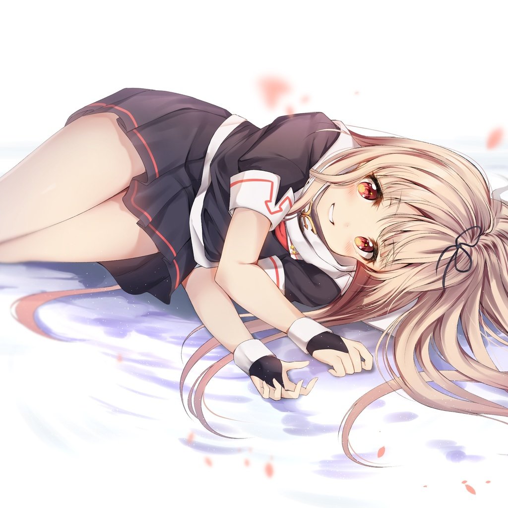 Обои блонд, lying down, улыбается, kantai collection, kancolle, yuudachi, blonde, smiling разрешение 3840x2160 Загрузить