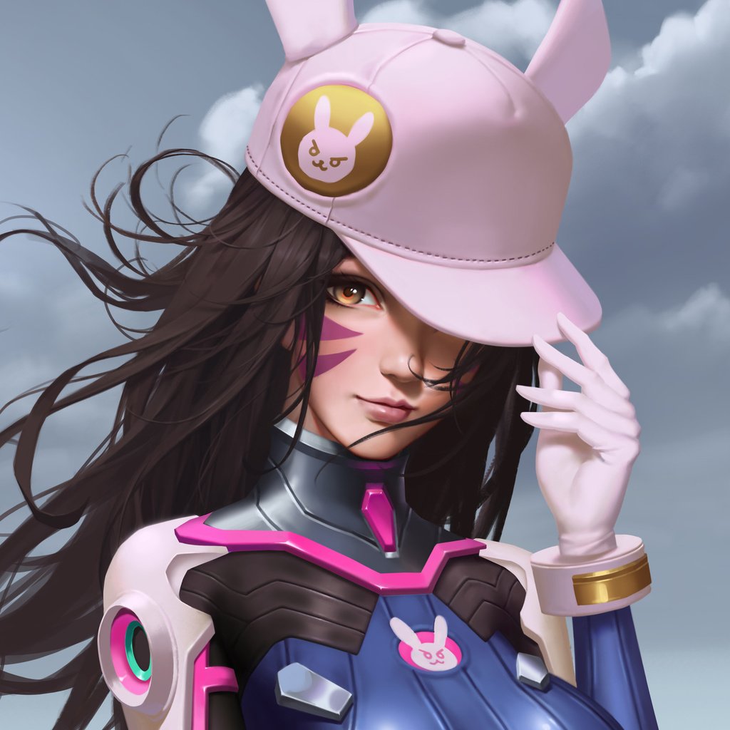 Обои девушка, взгляд, волосы, лицо, overwatch, d.va, girl, look, hair, face разрешение 1920x1498 Загрузить