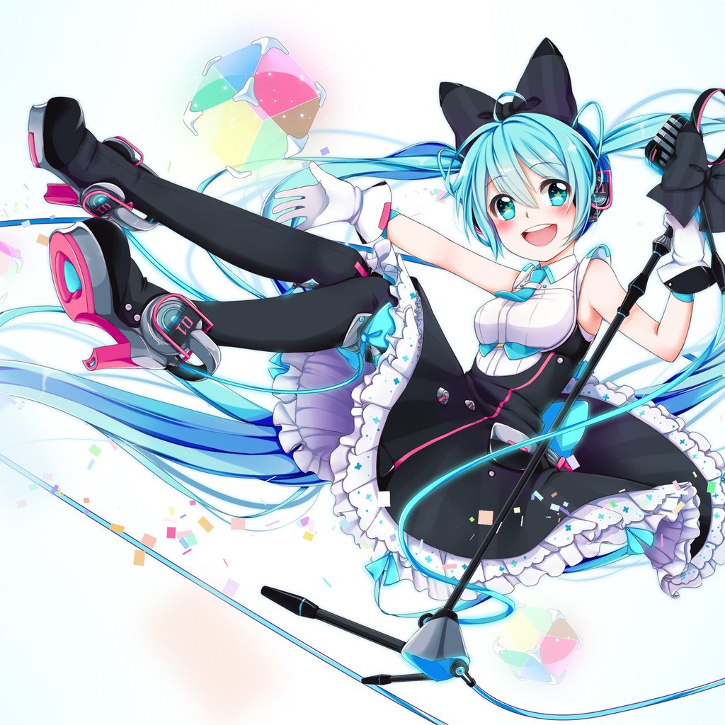 Обои вокалоид, ленточка, в платье, мику хацунэ, wizard, big smile, vocaloid, ribbon, dress, hatsune miku разрешение 3333x2178 Загрузить