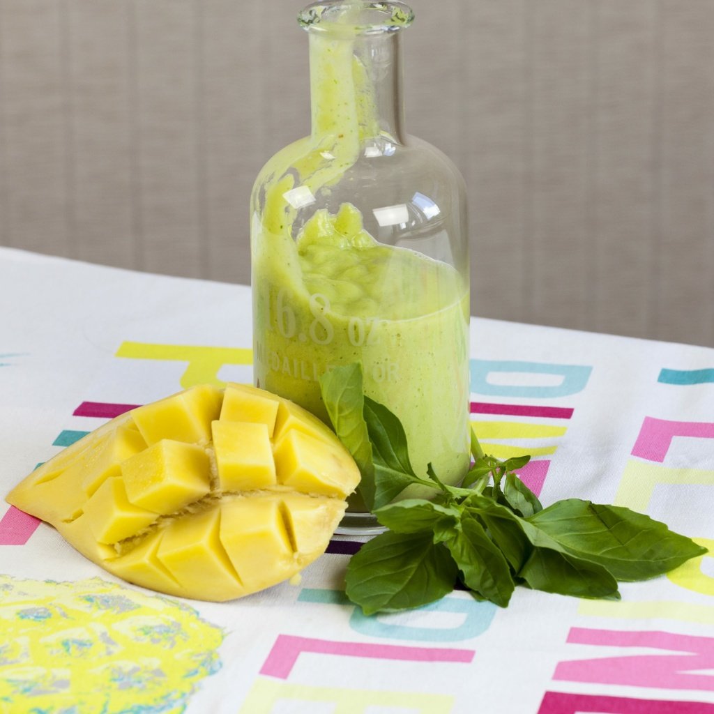 Обои ананас, скатерть, манго, базилик, смузи, pineapple, tablecloth, mango, basil, smoothies разрешение 5616x3256 Загрузить