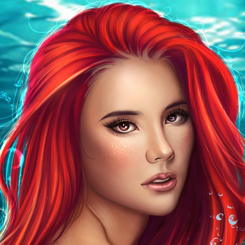 Обои вода, девушка, взгляд, русалка, ариель, water, girl, look, mermaid, ariel разрешение 2560x1581 Загрузить