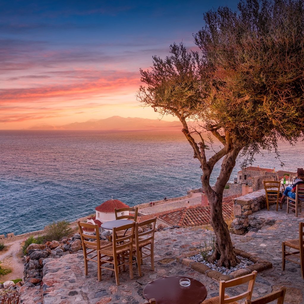 Обои берег, закат, море, греция, monemvasia, shore, sunset, sea, greece разрешение 2048x1300 Загрузить