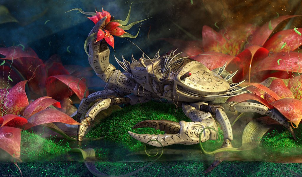 Обои рисунок, обоя, краб, balazs papay - zodiac the series-cancer, figure, wallpaper, crab, balazs papay - the zodiac series-cancer разрешение 1920x1200 Загрузить