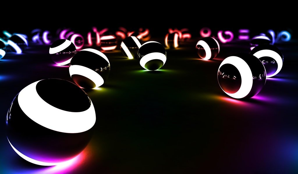 Обои шары, отражение, цвет, свечение, полосатый круг, balls, reflection, color, glow, striped circle разрешение 2560x1600 Загрузить