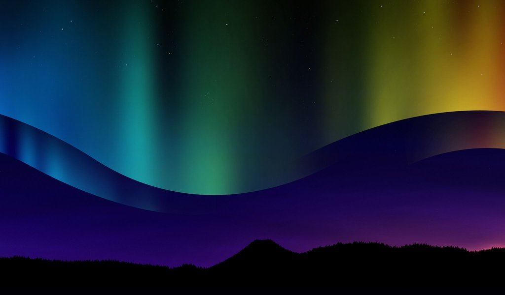 Обои цвет, северное сияние, аврора, color, northern lights, aurora разрешение 3840x1200 Загрузить