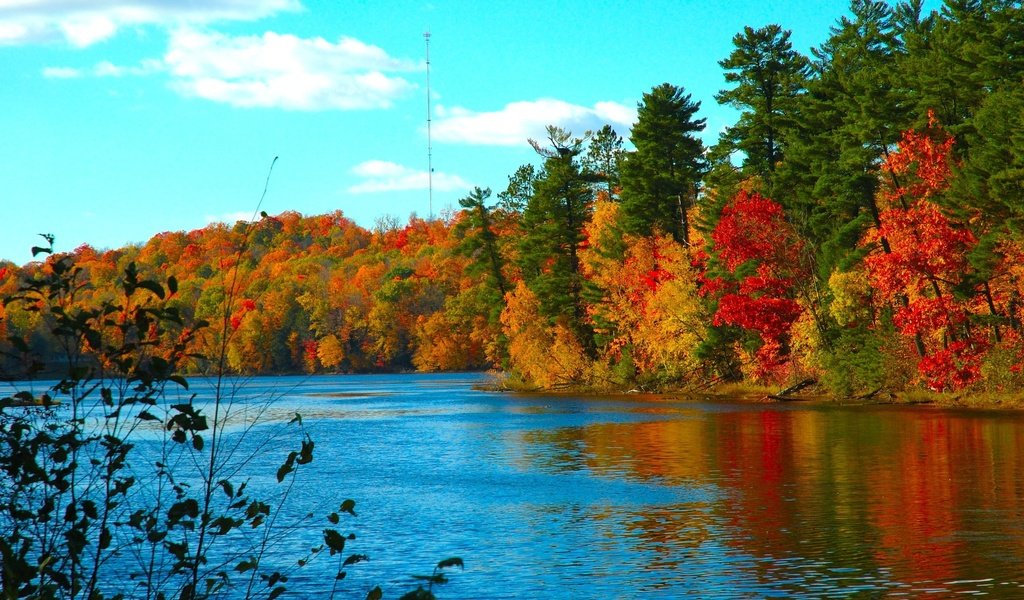 Обои вода, озеро, осень, холод, красочный пейзаж, water, lake, autumn, cold, colorful landscape разрешение 3008x2000 Загрузить