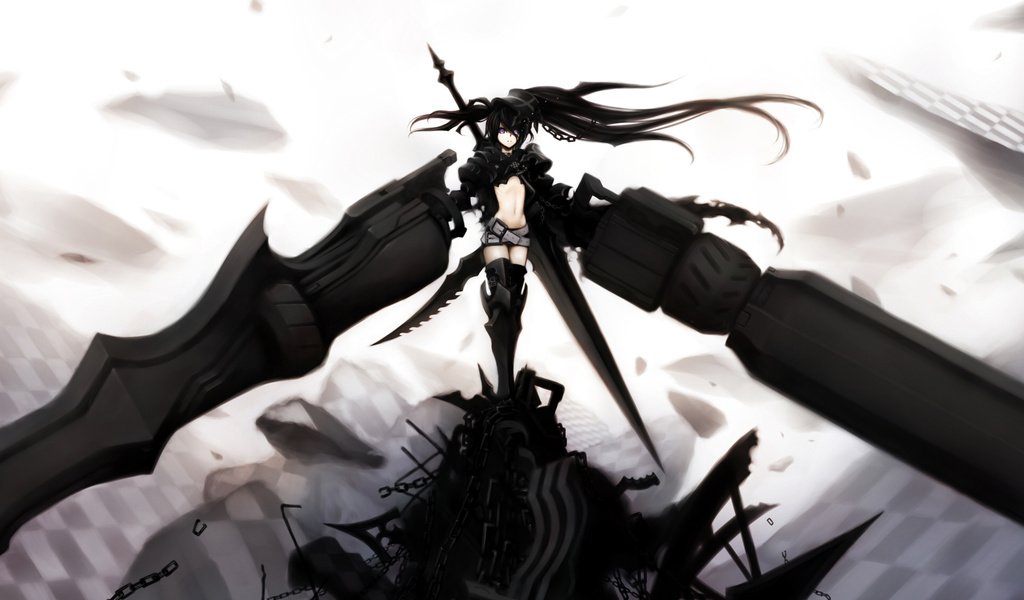 Обои меч, black rock shooter, оружее, sword, weapon разрешение 1920x1200 Загрузить