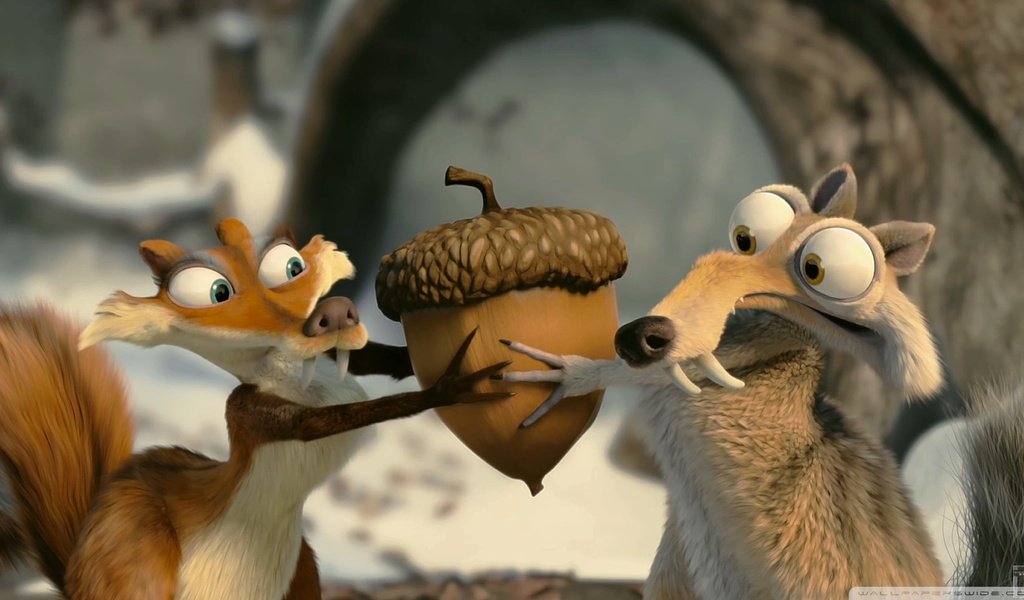 Обои лиса, ледниковый период, белка, орех, fox, ice age, protein, walnut разрешение 1920x1080 Загрузить