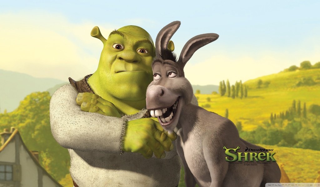 Обои осел, шрек, donkey, shrek разрешение 1920x1080 Загрузить