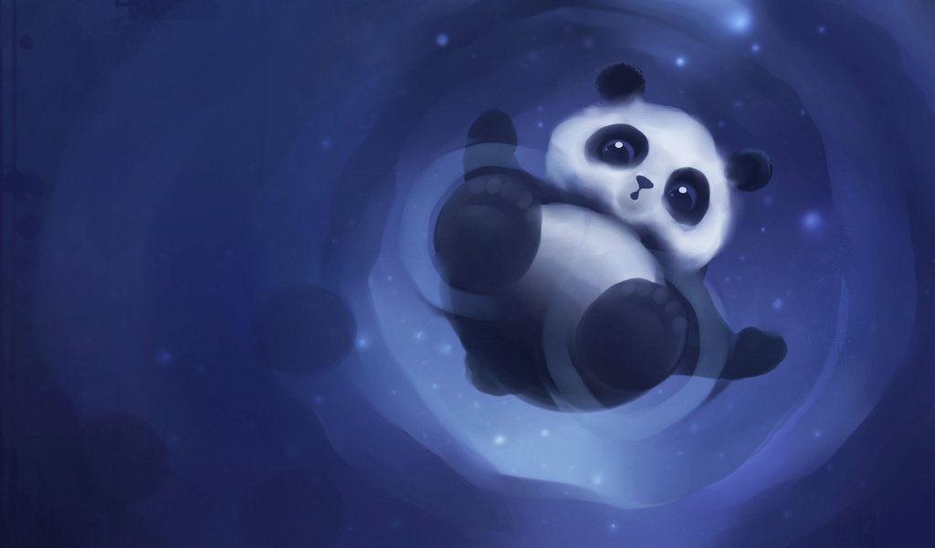 Обои рисунок, панда, няшка, figure, panda, i love it разрешение 1920x1080 Загрузить