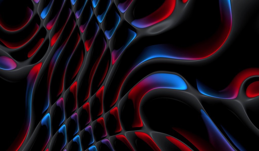 Обои абстрактные разноцветные волны, abstract colorful waves разрешение 2048x1152 Загрузить