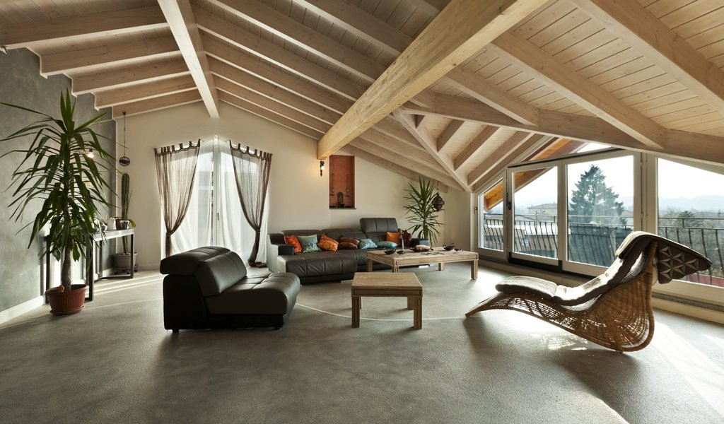 Обои стиль, интерьер, мансарда, style, interior, attic разрешение 3840x2400 Загрузить