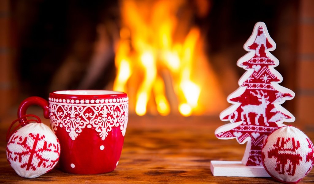 Обои новый год, елка, огонь, игрушки, камин, чашка, праздник, 2016, new year, tree, fire, toys, fireplace, cup, holiday разрешение 2560x1600 Загрузить