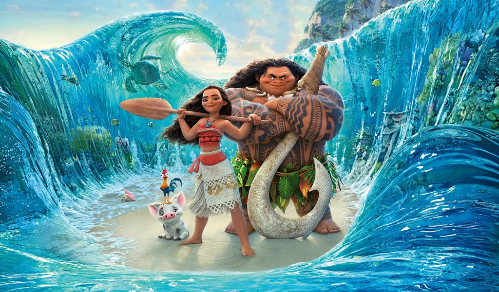 Обои дисней, моана, мауи, пуа, disney, moana, maui, pua разрешение 3840x2400 Загрузить