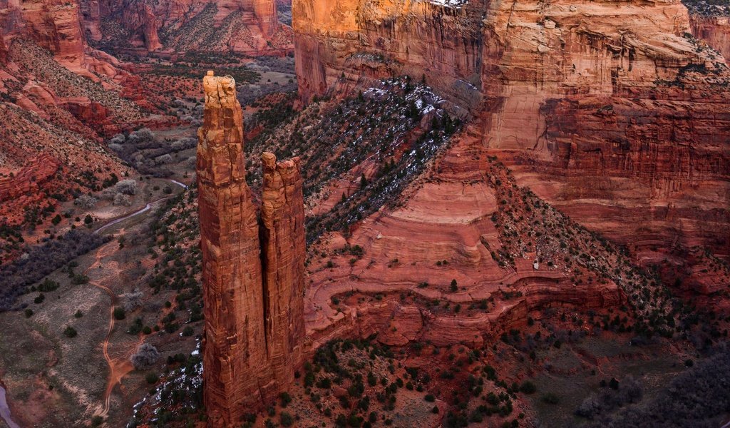 Обои природа, скала, каньон, сша, аризона, столб, каньон-де-шей, nature, rock, canyon, usa, az, post, canyon de shay разрешение 2048x1341 Загрузить