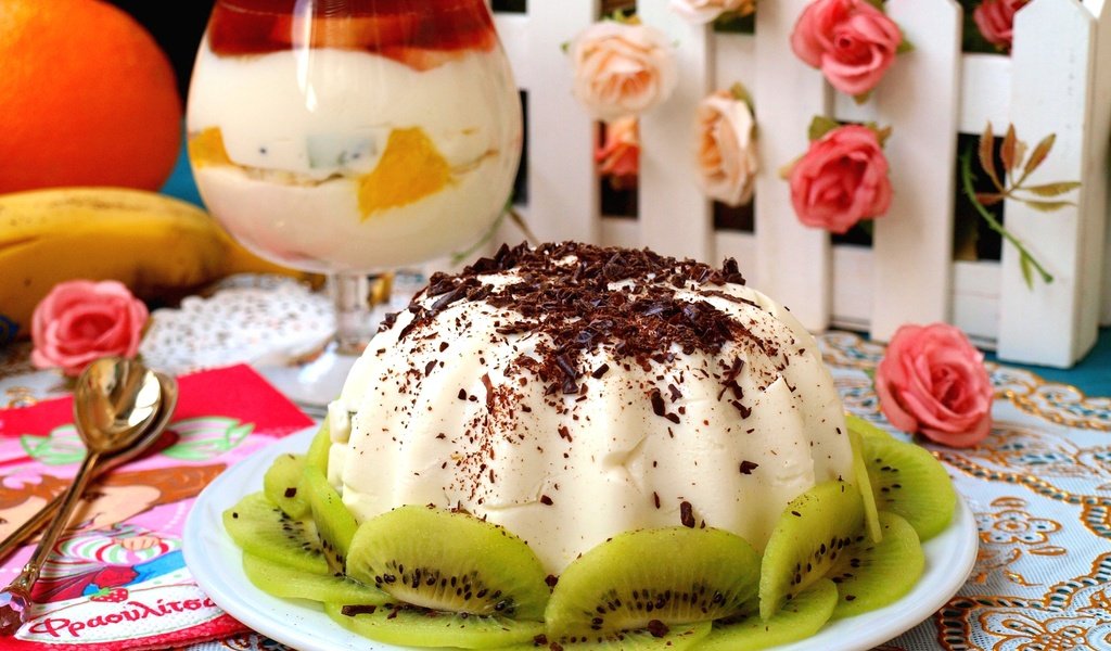 Обои киви, шоколад, сладкое, десерт, пудинг, kiwi, chocolate, sweet, dessert, pudding разрешение 2400x1669 Загрузить