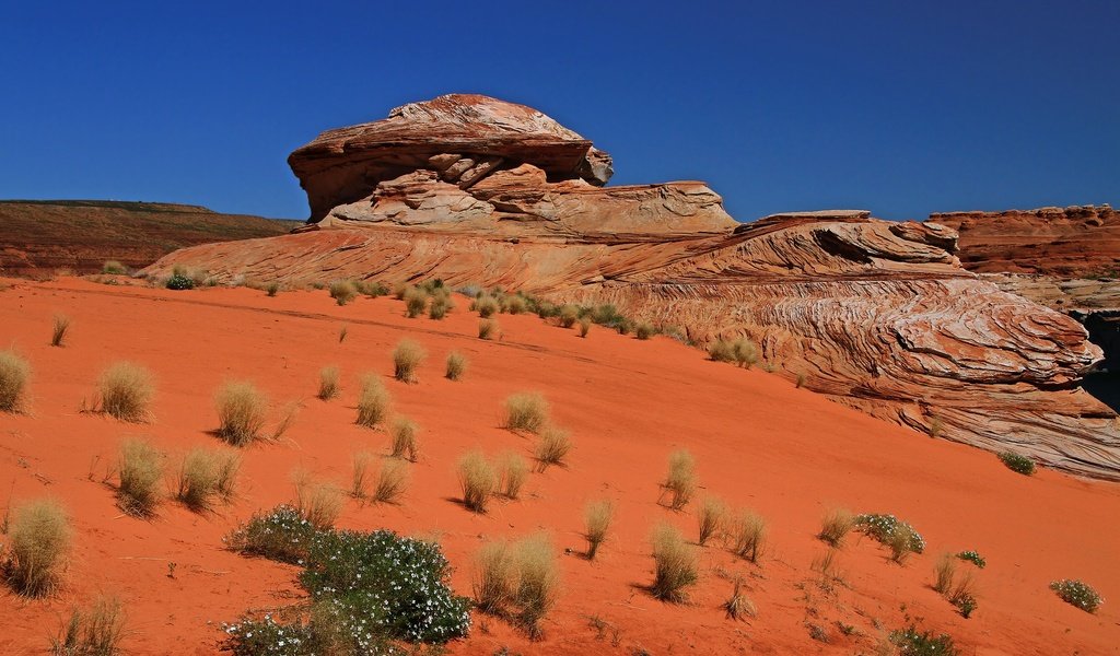 Обои скалы, песок, пустыня, сша, аризона, northern arizona, red rock, rocks, sand, desert, usa, az разрешение 2048x1250 Загрузить