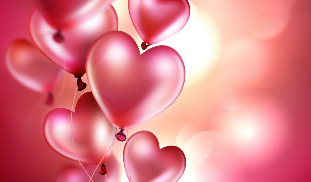 Обои фон, шарики, сердечки, воздушные шарики, шарики сердечками, background, balls, hearts, balloons, balls hearts разрешение 3840x2880 Загрузить