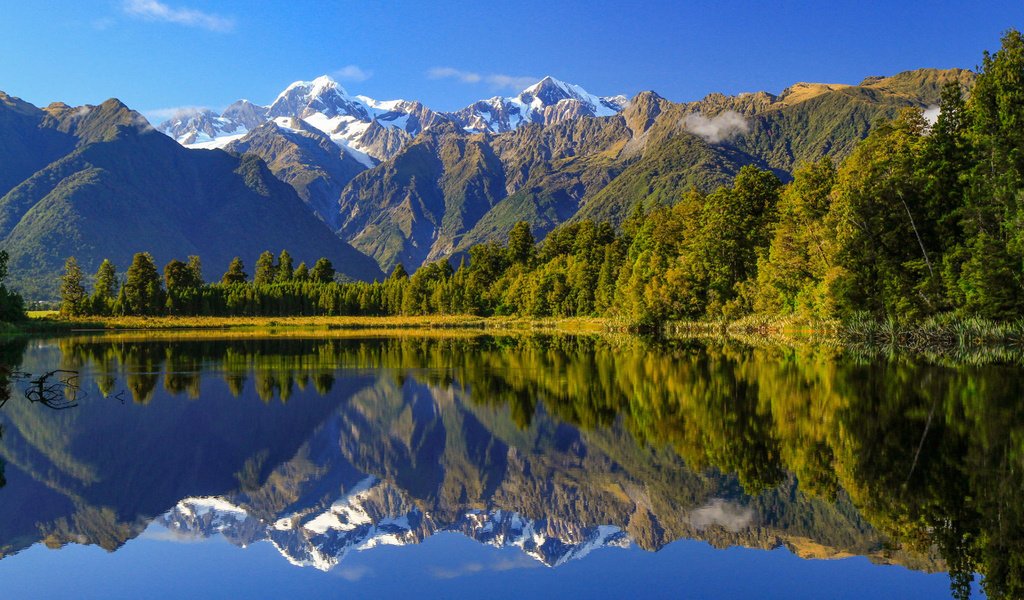 Обои озеро, горы, природа, лес, отражение, пейзаж, eddy wegrzyn, lake, mountains, nature, forest, reflection, landscape разрешение 1920x1200 Загрузить