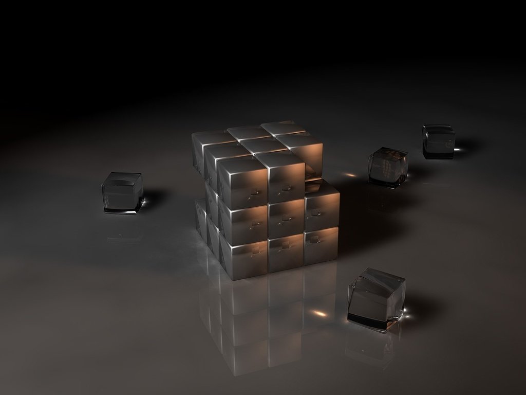 Обои кубики, стекло, cubes, glass разрешение 1920x1200 Загрузить