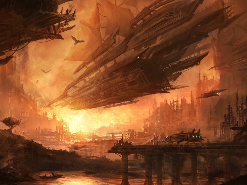 Обои рисунок, корабль, будущее, alex ruiz - airships, figure, ship, future разрешение 1920x1200 Загрузить