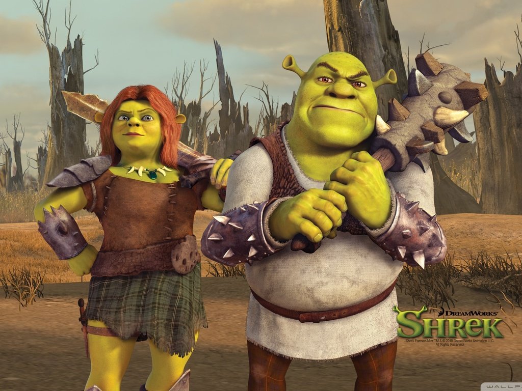 Обои шрек, фиона, огр, shrek, fiona, ogre разрешение 1920x1080 Загрузить