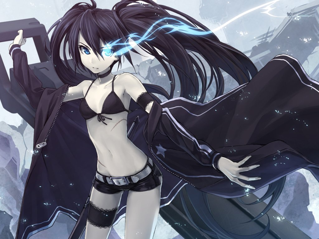 Обои аниме, black rock shooter, kartinka, syuzhet, yepizod, рисоунок, anime, risunok разрешение 1920x1080 Загрузить