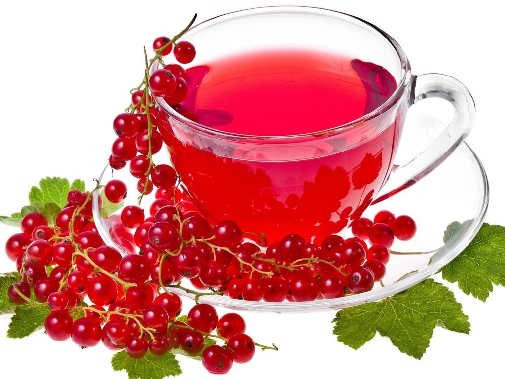 Обои красная, белый фон, чай, смородина, red, white background, tea, currants разрешение 1920x1200 Загрузить