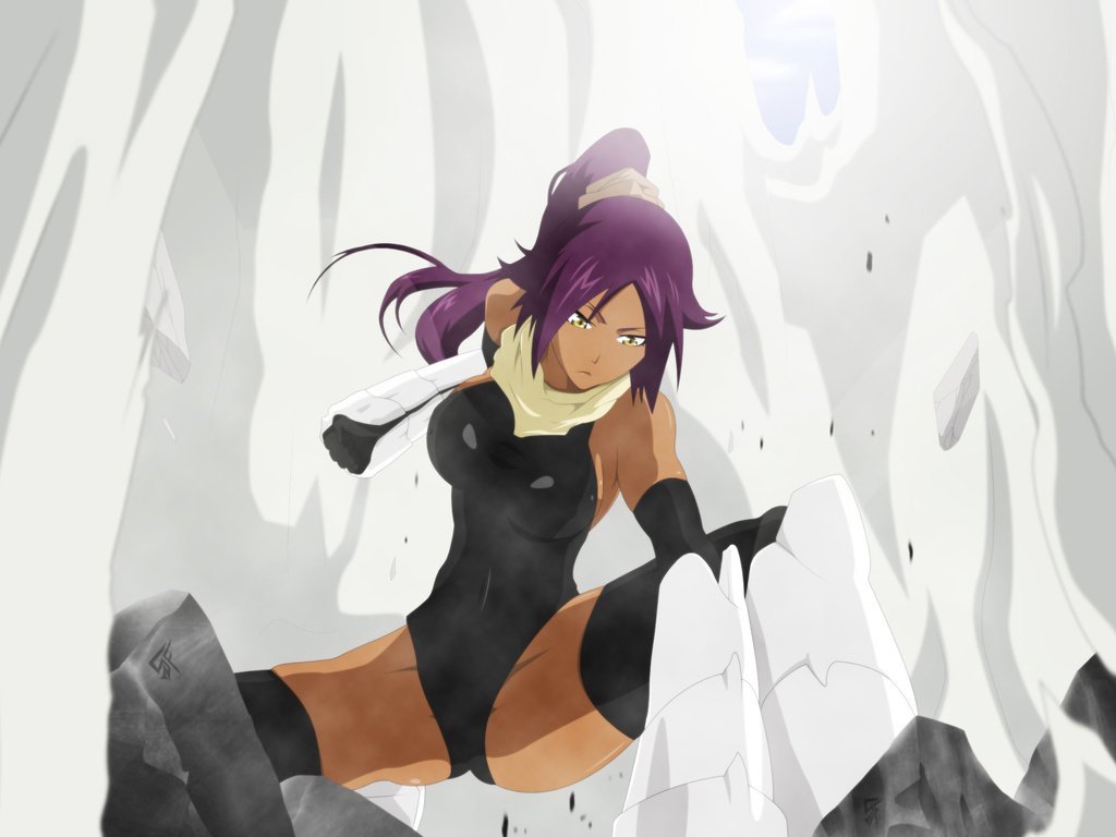 Обои арт, девушка, блич, shihouin yoruichi, stikyfinkaz-003, art, girl, bleach разрешение 1920x1200 Загрузить