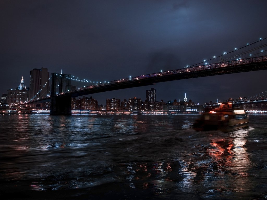 Обои ночь, огни, отражение, мост, город, фотограф, julia sariy, night, lights, reflection, bridge, the city, photographer разрешение 2048x1367 Загрузить