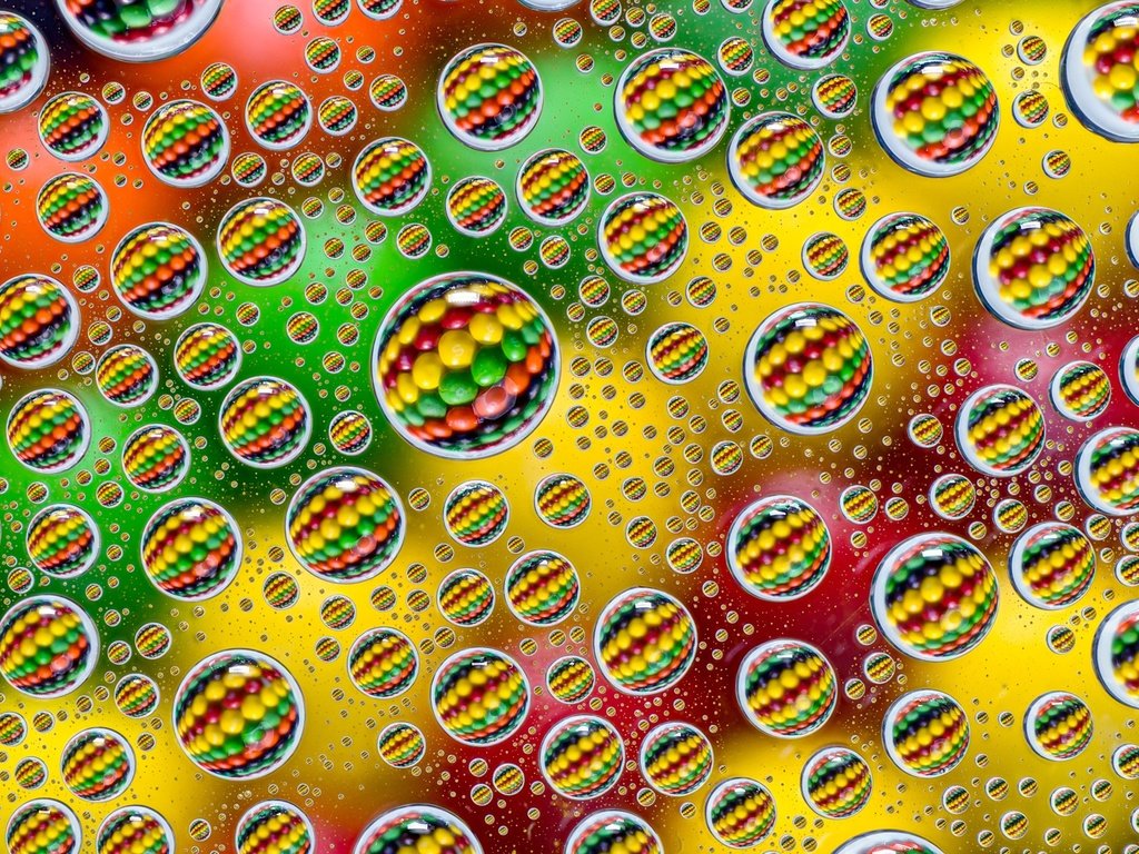 Обои фон, капли, цвет, радуга, круги, кегли, rob collins, background, drops, color, rainbow, circles, skittles разрешение 2048x1365 Загрузить